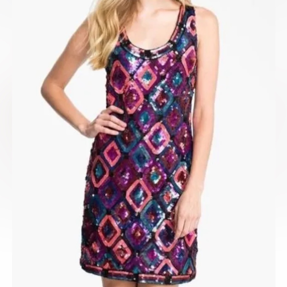 Trina Turk All Eyes On Me Sequin Cocktail Dress